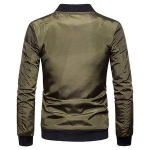 Blouson Bomber Décontracté Hiver Personnalisé Col V Zippé avec Poches, Coupe Slim Respirante Séchage Rapide en Toile, Grande Taille, Qualité Supérieure - Product Image 2