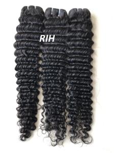 Mèches péruviennes naturelles vierges à boucles profondes, Extensions de cheveux de couleur naturelle, cuticules alignées, à prix réduit - Product Image 2