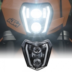 E-mark Approbation LED Phare Kits compatible avec Enduro Vélos Motos D'aventure pour EXC / EXC-F EXCF 125 200 250 300 350 450 500 - Product Image 2