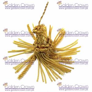 ด้ายโลหะพู่ทองแท่งแบบเส้นใยวิสคอสีทองแบบโบราณ - Product Image 5