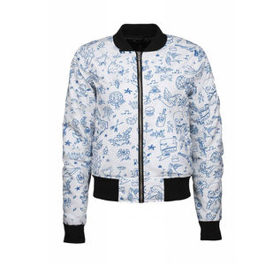 Por encargo de la sublimación ligera Zip Up Varsity Bomber Jacket con cualquier diseño personalizado - Product Image 1