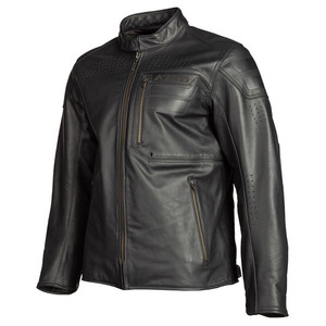 Veste de moto en cuir d'agneau noir pour homme, fermeture éclair, crochetée, respirante, tendance, hiver, directement de l'usine - Product Image 6
