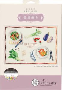 [3] Kit de punto de cruz de dietas saludables para principiantes organizador de hilo preclasificado - Product Image 3