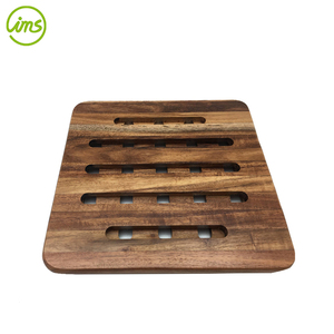 Non-Slip Heat Resistant Square Acacia <b>Wood</b> Trivet - Product Image 4