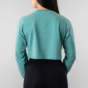 T-shirt à manches longues pour femmes, grande qualité, entraînement de sport, de Yoga, surdimensionné, nouvelle collection, à la mode - Product Image 3