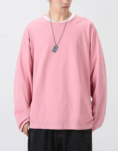 มาใหม่ของผู้ชายแขนยาวผ้าฝ้าย100% สีที่กำหนดเองขนาดบวกเสื้อยืด - Product Image 3