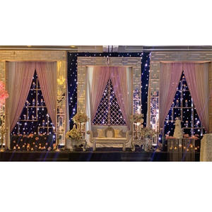 Escenario de boda moderno, marco de pared de vela, decoración de escenario de boda, diseñador de pared de vela, escenario de boda con paredes traseras de vela - Product Image 1