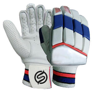 Gants de cricket de qualité professionnelle bleu et blanc personnalisés disponibles en taille et personnalisation des couleurs avec option de logo - Product Image 1
