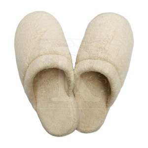 Pantoufles d'hôtel personnalisées en coton blanc Pantoufles de salle de bain jetables Eva de styles multiples pour les touristes avec semelle intérieure en caoutchouc - Product Image 5