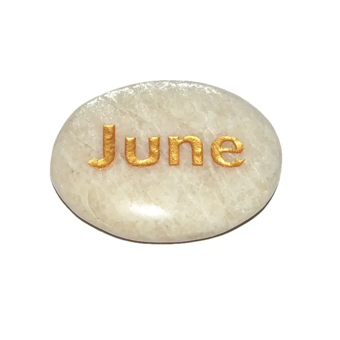 Moonstone June Engraved Gemstones Healing inspirational Stones