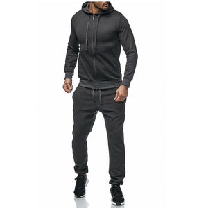 Personalizado Slim Fit Unisex de dos piezas Streetwear Jogger Sets Cremallera completa Sudadera con capucha Fleece Sweatsuit Gimnasio Entrenamiento deportivo Hombres - Product Image 5