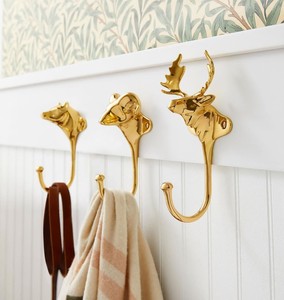 Hot Selling Animal Head Wall Hook <b>for</b> Home Living room office cloth <b>hanging</b> decor Gold Color Modern design Metal Wall Hooks - Product Image 5