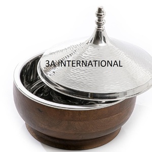 Olla caliente con Acabado niquelado para servir alimentos, cazuela aislada para servir alimentos, olla caliente para decoración de mesa de Hotel - Product Image 1