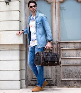 Unisex Handmade Oversized Full Grain Genuine <b>Leather</b> <b>Duffle</b> <b>Bag</b> Vintage Weekender Travel Luggage Personalized Shoes Space - Product Image 3