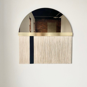 COLORBLOCKED Bronze with Brass Accent Bar- Boho <b>Mirror</b> - Product Image 1