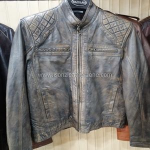 Veste en cuir de vachette grande taille pour hommes, manteau ample et respirant de couleur unie pour l'hiver - Product Image 1