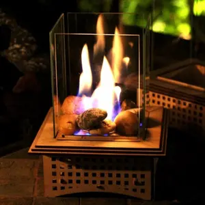 Mini fogão de fogo, torneira marshmellow, pastilhas de tabuleiro, presente de aniversário, decoração de casamento com 2 garfos de aquecimento