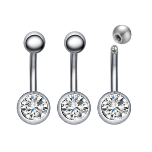 Piercing de nombril en titane G23, 1 pièce, fil externe, barres <span class=keywords><strong>banane</strong></span>, boutons du <span class=keywords><strong>ventre</strong></span>, bagues corps, bijoux - Product Image 2