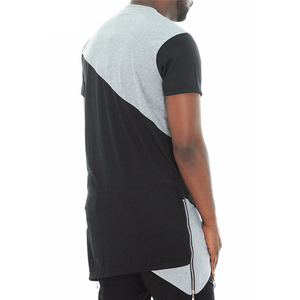 Camiseta de Manga Larga con Cuello en V para Hombre, Negra, con Logotipo Impreso Personalizado de Alta Calidad, Poliéster/Algodón, 300g, Venta al Por Mayor - Product Image 3