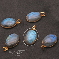 Collier pendentif en labradorite plaqué or 14x10 MM pour femme, avec chaînes délicates en pierre de diamant et perles en laiton, cadeau chrétien vintage, vente en gros