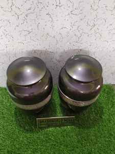 American Style Urn for Human Ashes ALUMINIUM BLACK with SILVER ENGRAVED Brassworld India <b>Funeral</b> <b>Supplies</b> - Product Image 3