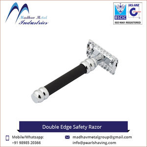 Rasoir de sécurité à double tranchant en métal Madhav de qualité supérieure avec manche en laiton et lame en acier inoxydable pour hommes au meilleur prix - Product Image 5