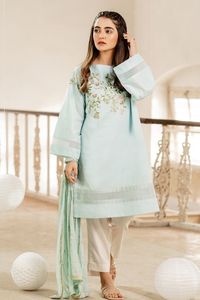 -ÉLÉGANTE et DECENT--EMBROIDERY--ON KURTA--WITH--PANT---FOR Parti porter-robe avec applications pour la Fête/Mariage = 2021. - Product Image 2