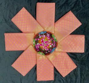 Sari en soie de litchi douce de couleur rose bébé pour femmes, pallu riche et travail jacquard sur le sari entier et la bordure du chemisier par Royal Export - Product Image 6