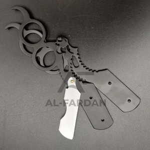 Maquinillas de afeitar de acero inoxidable sostenibles con diseño de maquinilla de afeitar de dedo mate negro Bloqueo oscilante Hoja reemplazable y mango de plástico - Product Image 5