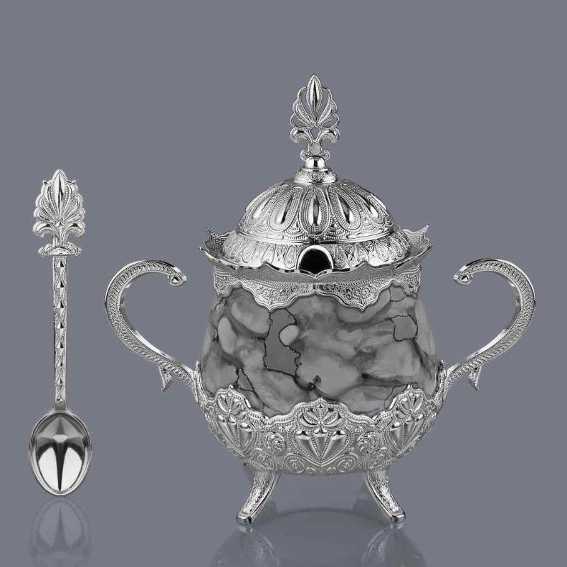 Dark Gray with Silver