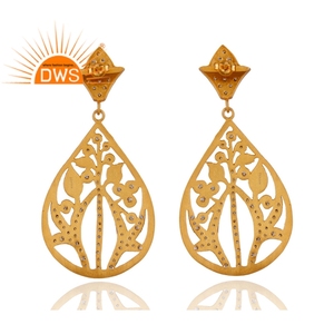 Boucles d'oreilles en zircon cubique de style vintage, bijoux en argent, fabricant de boucles d'oreilles de créateur - Product Image 2