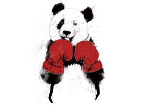 Boxing Panda เสื้อยืดลำลองพิมพ์ลายการ์ตูน,เสื้อแขนสั้นไซส์ใหญ่พิเศษสำหรับฤดูร้อน - Product Image 2