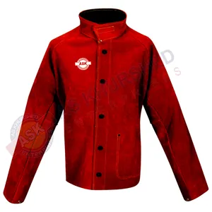 Jaket Las Tugas Berat, Jaket Las Tugas Berat, Tahan Panas, Tahan Api, Tahan Api, Jaket Keselamatan Bekerja, Pakaian Las Fr