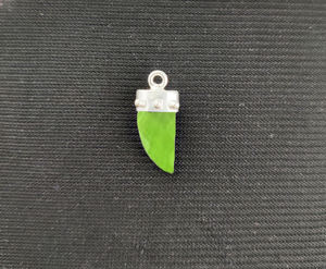 Colgante de piedras preciosas con forma de cuerno turquesa para niños, joyería de acero inoxidable con bisel elegante, trabajo para ocasiones de fiesta - Product Image 4