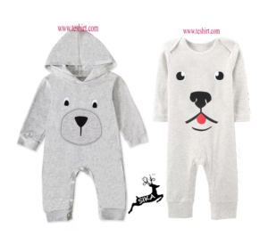 OEM diseño Tirupure fábrica al por mayor profesional sin teñir mezcla de algodón con capucha invierno mameluco Unisex bebé de punto de verano - Product Image 1