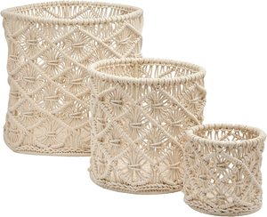 Cesta de macramé bohemio 2025-Color y tamaño personalizados hechos a mano OEM/ODM disponible para grandes almacenes de ISAR - Product Image 4