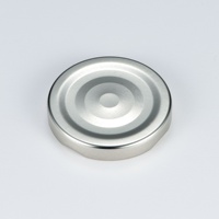 Capuchon de sécurité en métal étamé de 58 mm avec bouton rotatif, qualité alimentaire et inviolable pour bocaux en verre