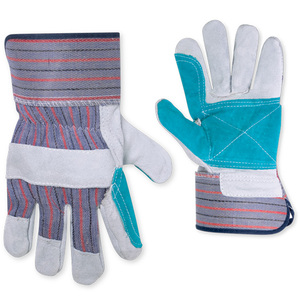 Gants de travail en cuir véritable, cuir fendu, antidérapants, anti-coupures, pour travaux de construction, tailles 7''-11'' - Product Image 4