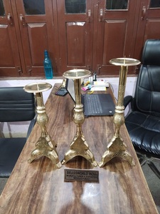 Candelabro alter de latón de alta calidad, suministros de Iglesia, Brassworld, India - Product Image 6