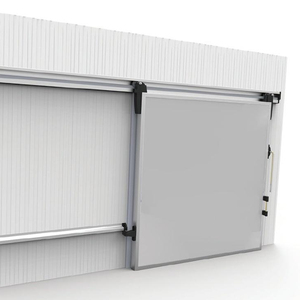 Stainless Steel <b>Sliding</b> Type Frozen Room Doors with Electric Side Opening and Thermal Insulation - Product Image 1