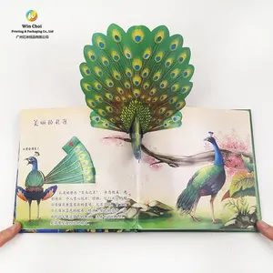 Buku cerita anak-libro pop-up para niños, tablero personalizado de aprendizaje temprano en inglés, impresión pop-up, venta al por mayor