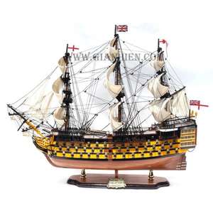 Modèle réduit de bateau en bois HMS VICTORY Cadeau de fantaisie artisanal Nouveau modèle en bois Artisanat - Product Image 1