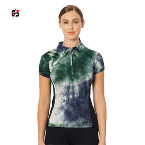 T-shirt impression par Sublimation à manches courtes, Design personnalisé, col rabattu, vêtements de rue, produit de mode pour femmes, - Product Image 3