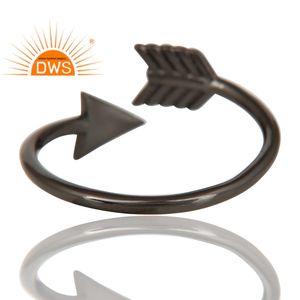 Anillo de Compromiso de Plata 925 con Diseño de Flecha Elegante, Chapado en Rodio, Proveedor de Joyería, Colección Clásica - Product Image 3