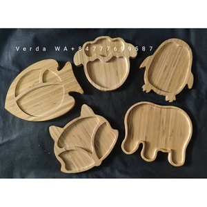 Wooden Feeding Plate - Wooden Food Plate for Kids <b>Utensils</b> - Montessori Wooden Christmas Gift Baby - Product Image 4