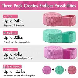 Bandas elásticas de tela para entrenamiento en casa, bandas de ayuda para tirar hacia arriba, para mujeres y hombres, para gimnasio en casa - Product Image 6