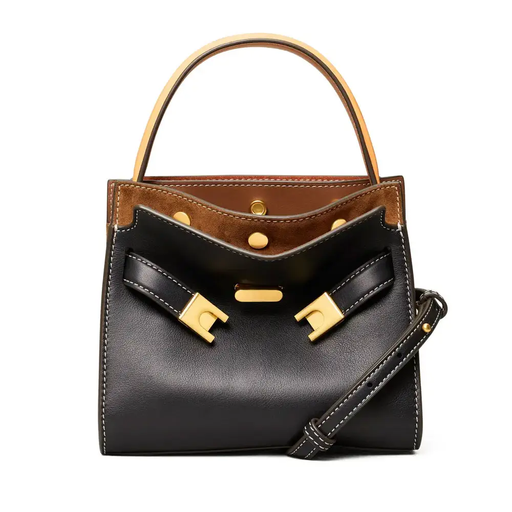 Custom Fashion Designer Leather Drawstring Women Bag Black Shoulder Handbags For Women
