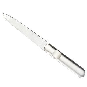 Limas de uñas profesionales de acero inoxidable, herramienta de manicura y pedicura, doble cara, alta calidad - Product Image 1