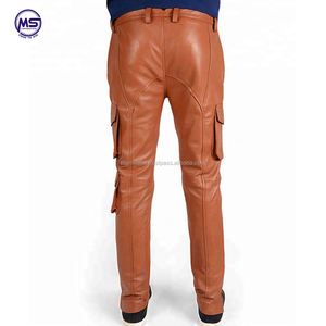 กางเกงขายาวหนังพียูขากว้างสำหรับผู้ชาย,กางเกงแฟชั่นใหม่ใส่บนเวทีกางเกงหนังเซ็กซี่ - Product Image 4