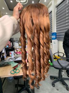 Colored Bouncy Double Drawn Vietnamese Remy Human Hair Single Weft Transparent Closure <b>Front</b> <b>Wigs</b> - Product Image 6